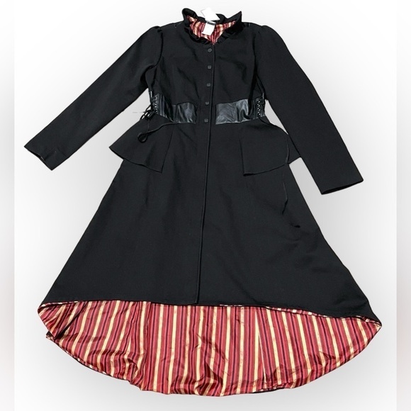 Disney Alice Through The Looking Glass Red Queen Trench Coat Hot Topic Size LG - Picture 5 of 16